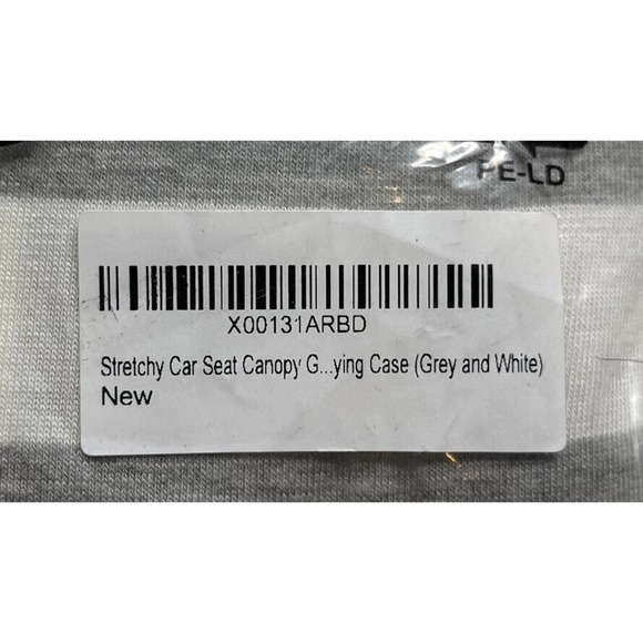 NWT Cool Beans Baby Striped Multi-Use Car Seat Canopy Gray White - Picture 4 of 4